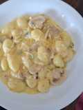 Salsa crema de champiñones