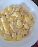 Salsa crema de champiñones
