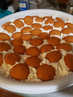 A picture of Banana Cake in a Bowl.
