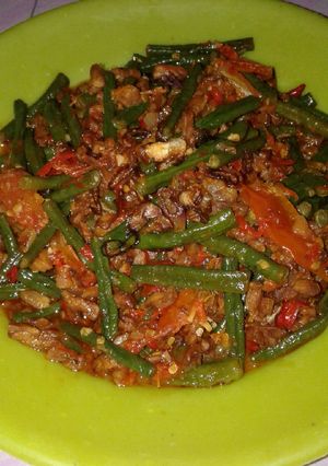 Foto resep Tumis kacang panjang mix tempe krispi