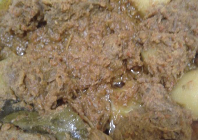 Rendang daging kentang