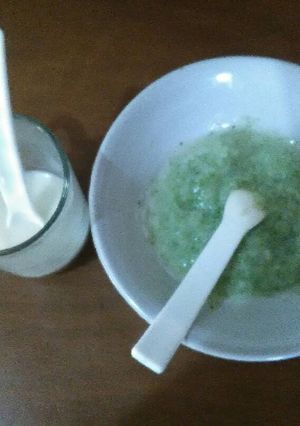Foto resep MPASI 7m Bubur Saring Brokoli Kaldu Ayam