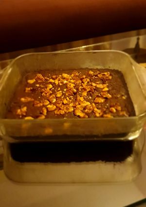 A picture of Eggless Walnut Brownie.