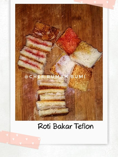 Foto resep 5. Roti Bakar Keju Strawberry dengan teflon