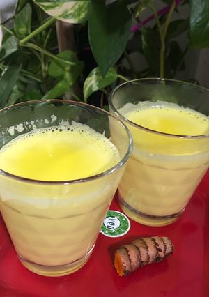 A picture of Turmeric milk.
