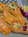 Oven baked parmesan malenge and stuffed onions
