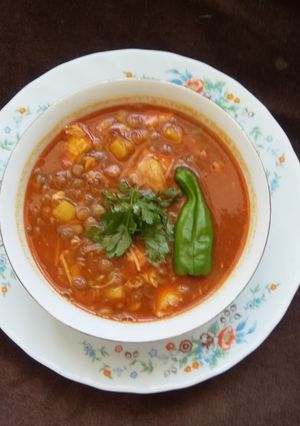 عکسی از دستور سوپ عدس