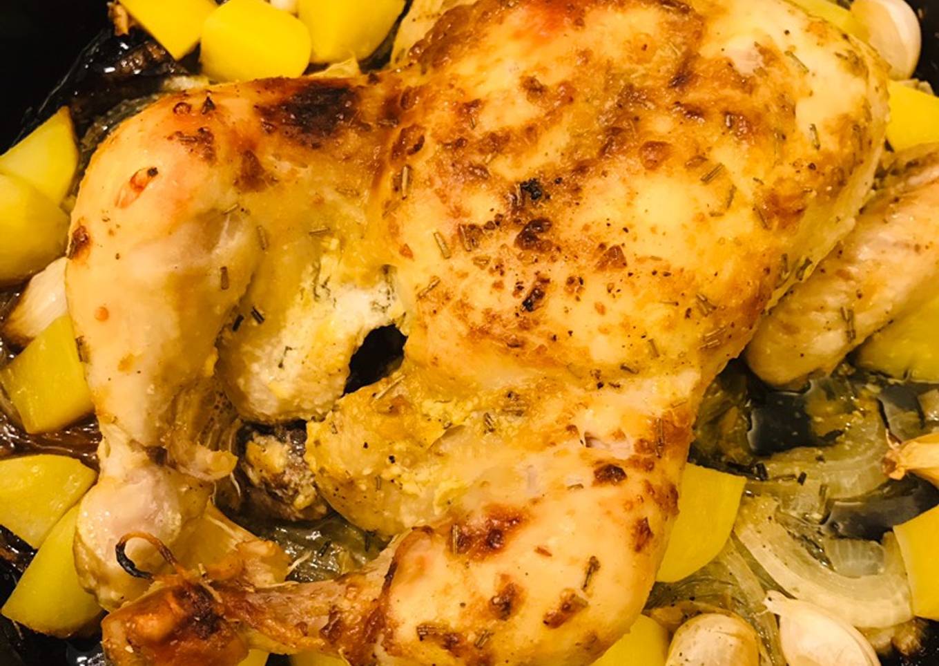 Lemon Mustard Rosemary Roast Chicken 🍋 (Ayam Panggang Bumbu Lemon)
