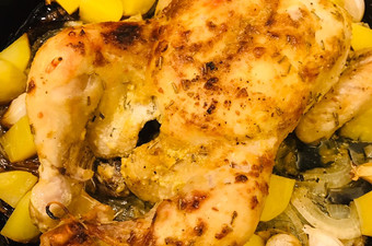 Bagaimana Menyiapkan Lemon Mustard Rosemary Roast Chicken 🍋 (Ayam Panggang Bumbu Lemon) Wajib Dicoba