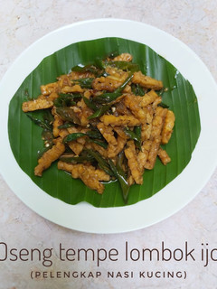 Foto resep Oseng tempe lombok ijo (pelengkap nasi kucing)