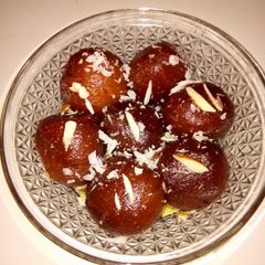 A picture of Mava Gulab Jamun.