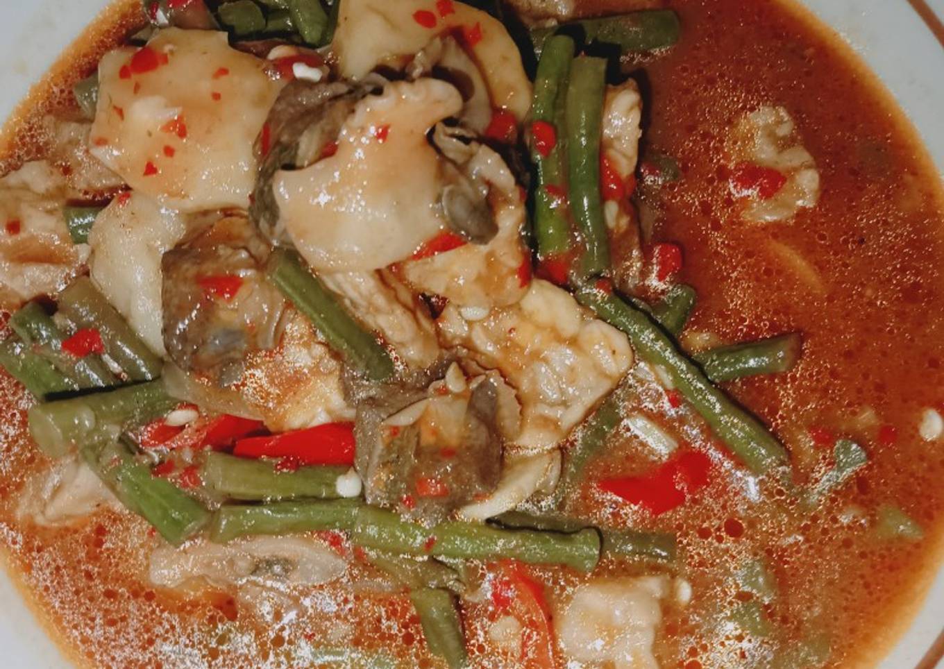 Tumis kerang tempe Kuah Pedas Saos Tiram