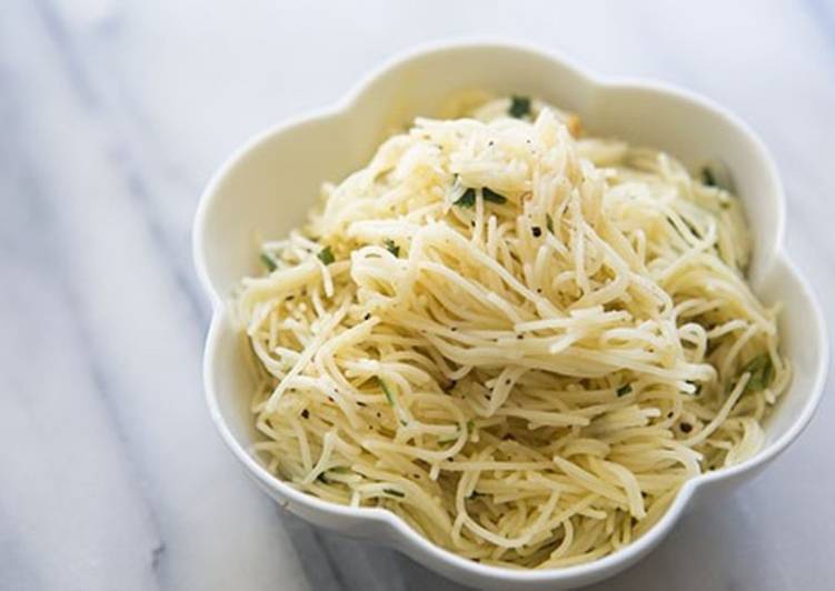 Recipe of Tasteful Angel Hair Pasta with Garlic Herbs and Parmesan