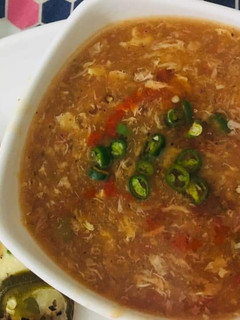 A picture of Hot and sour soup 🍲.