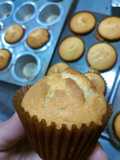 Cupcake de vainilla en licuadora