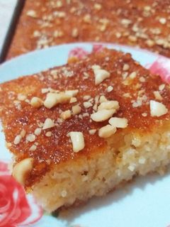 صورة لوصفة بسبوسة بجوز الهند ♥️