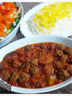 عکسی از دستور خورشت بادمجان با قلقلی