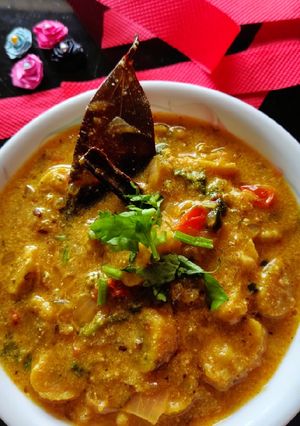 A picture of Gatte ki subji.