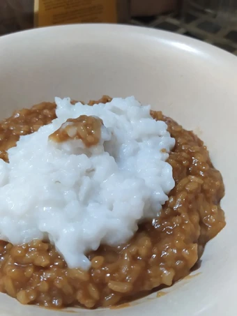 Langkah Gampang Menyiapkan Resep Bubur merah putih nasi megiccom yang  Bikin Ketagihan Anti Ribet, Mantap Sekali