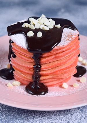 Foto resep Fluffy Pancakes Strawberry