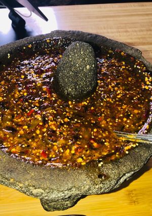 Una foto de Chile de Molcajete Milpero #lacocinadeconsuelo #saboraMexico