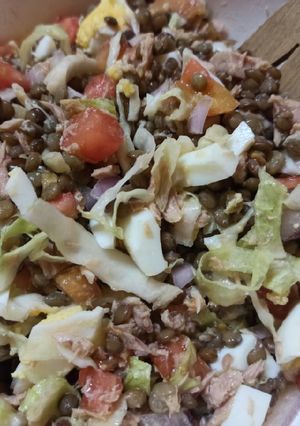 Una foto de Ensalada de lentejas