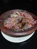 Ikan cucut asap sambal matah