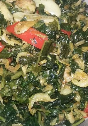 Foto resep Tumis daun pepaya&daun singkong