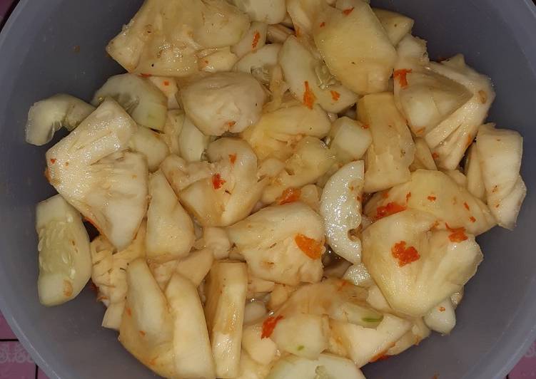 Langkah memasak Sambel nanas timun simpel yang Menggugah Selera