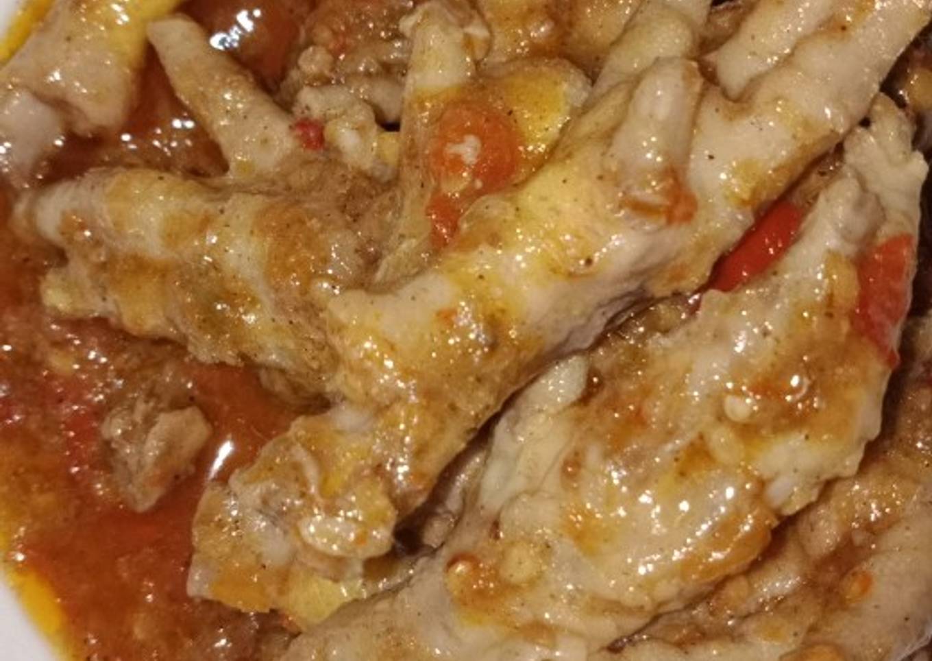 Ceker mercon pedas (empuk tanpa presto)
