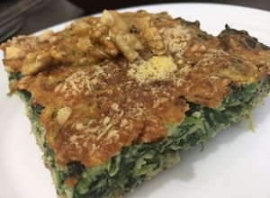Una foto de Pastel de espinaca keto