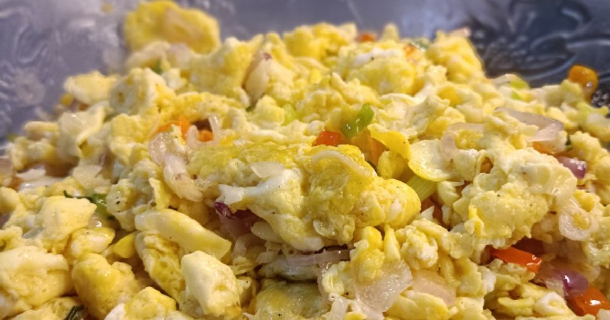 Orak arik telur sambal matah