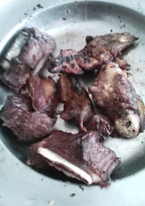 A picture of Roasted Meat (nyama choms).