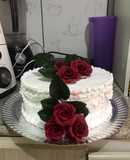 Torta de cumpleaños con chantilly