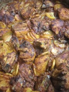 صورة لوصفة طاجن بطاطس بالفراخ 😋
