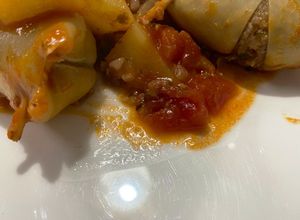 Foto de Lulas recheadas estufadas com batata
