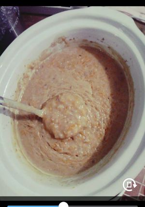 Foto resep Bubur Labu kacang ijo barley oatmeal beras merah beras hitam slow cooker