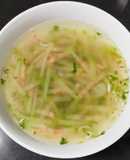 Canh dưa hồng nấu thịt bằm