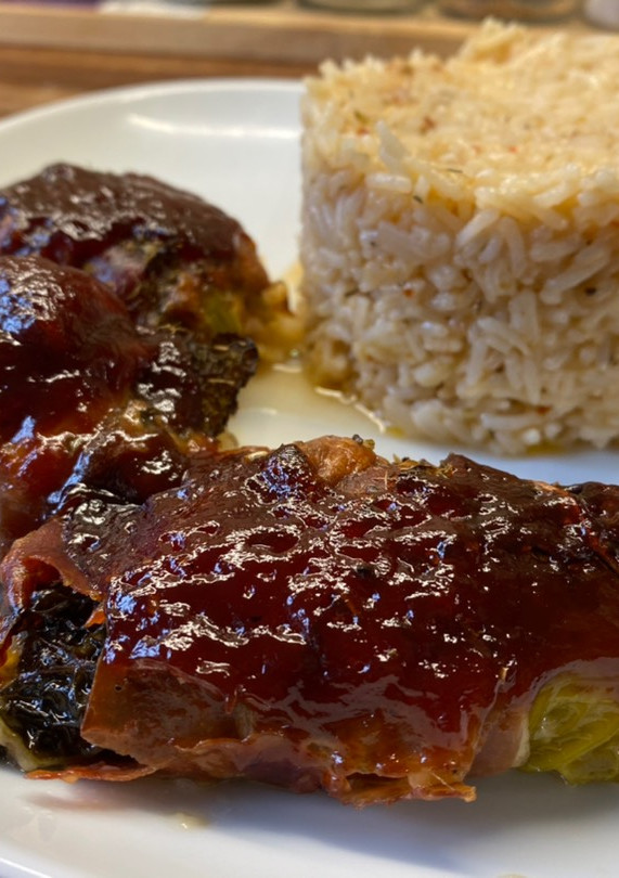 Una foto de Contramuslos rellenos sin gluten