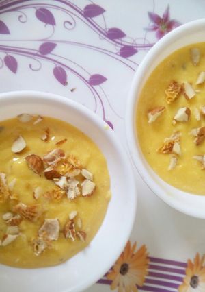 A picture of Aam Shrikhand.