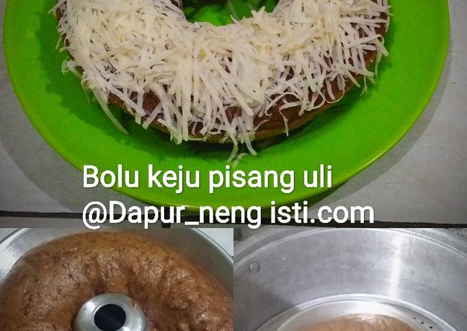  Resep  Bolu  keju pisang  uli  no mixser oleh Dapur Neng isti 