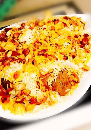 صورة لوصفة أرز البرياني باللحم على طريقتي 🍖🍖