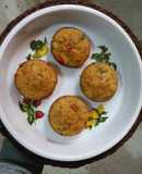 Muffins de champiñones con cebolla y morrón