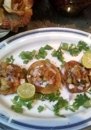 A picture of One bite paapri Chaat.
