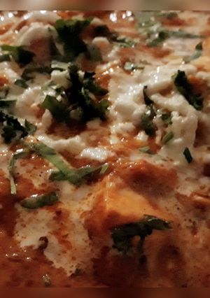A picture of Paneer butter masala.