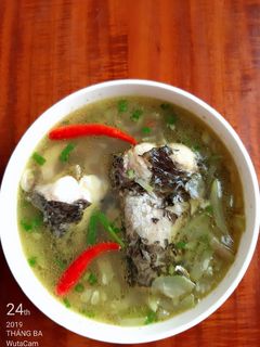 Hình của món Canh cá lóc nấu bầu.