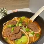Vegan beef noodle soup