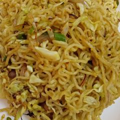 Fried onion cabbage Maggi A picture of Fried onion cabbage Maggi.