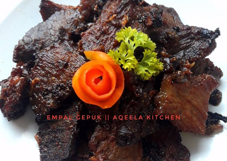 Resep Empal gepuk daging sapi Anti Gagal