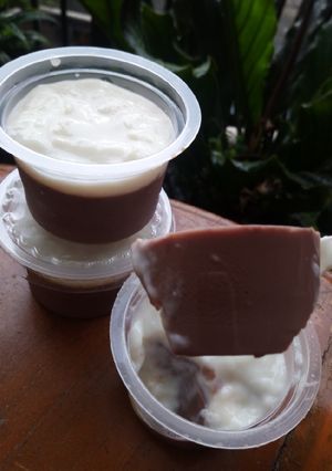 Foto resep Puding Coklat With Vla